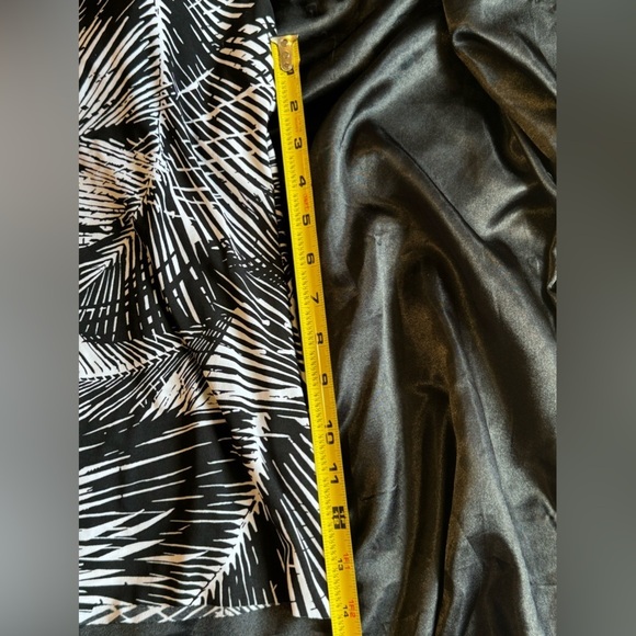 Aqua Green black and‎ white tropical palm tree tankini bathing suit top sz small - Picture 7 of 10